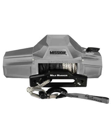 Mission 12K Capacity Winch with Synthetic Rope - Bullet Silver