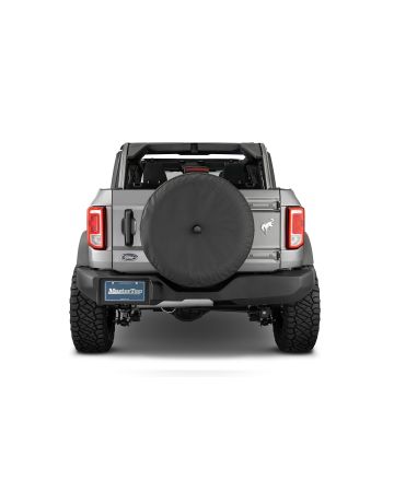 MasterTop  Spare Tire Cover in Black for 21-23 Ford Bronco